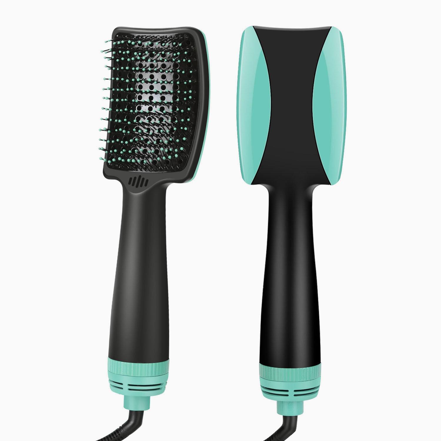 

Ионная расческа для сушки феном 3-в-1: Большая волна горячего воздуха, двойное использование для сухих/влажных волос, прямые/кудрявые волосы, быстрая укладка.