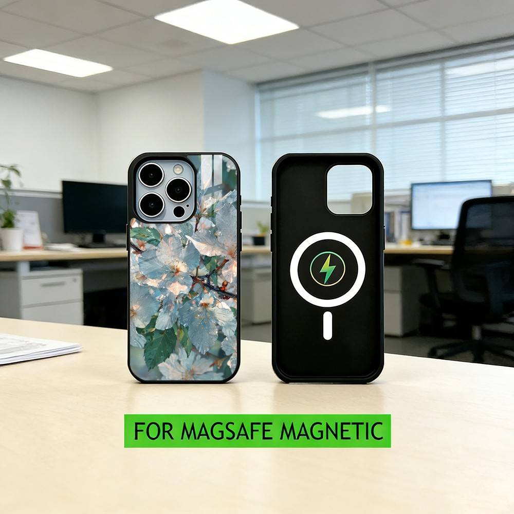 F-flowers Phone Case For iPhone17,16,15,14,13,12,11 Plus,Pro Magnetic with Magsafe Wireless Charging