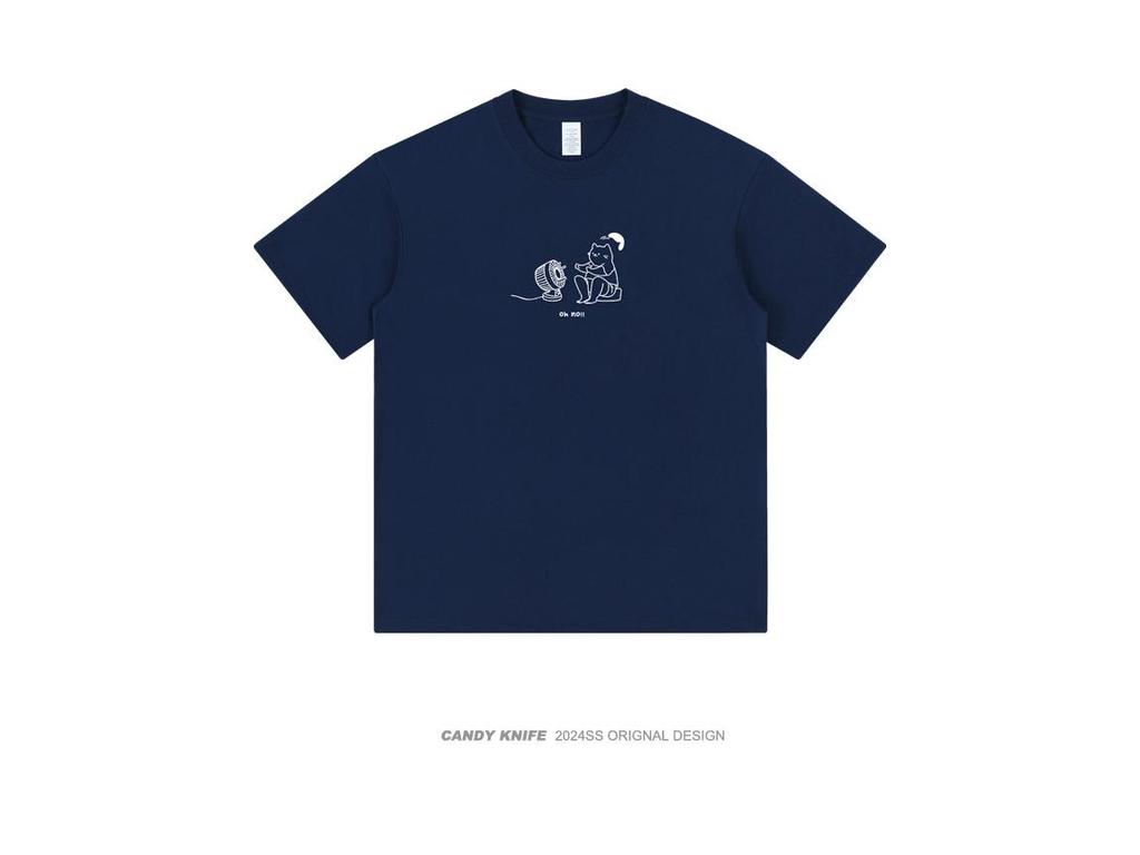 Unisexové japonské retro Harajuku tričko s krátkým rukávem streetwear