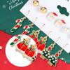 6 Paar Damen Weihnachts-Serie Ohrringe mit Weihnachtsmann Zirkonmuster Modische und niedliche Cartoon Legierung Ohrringe Accessoires