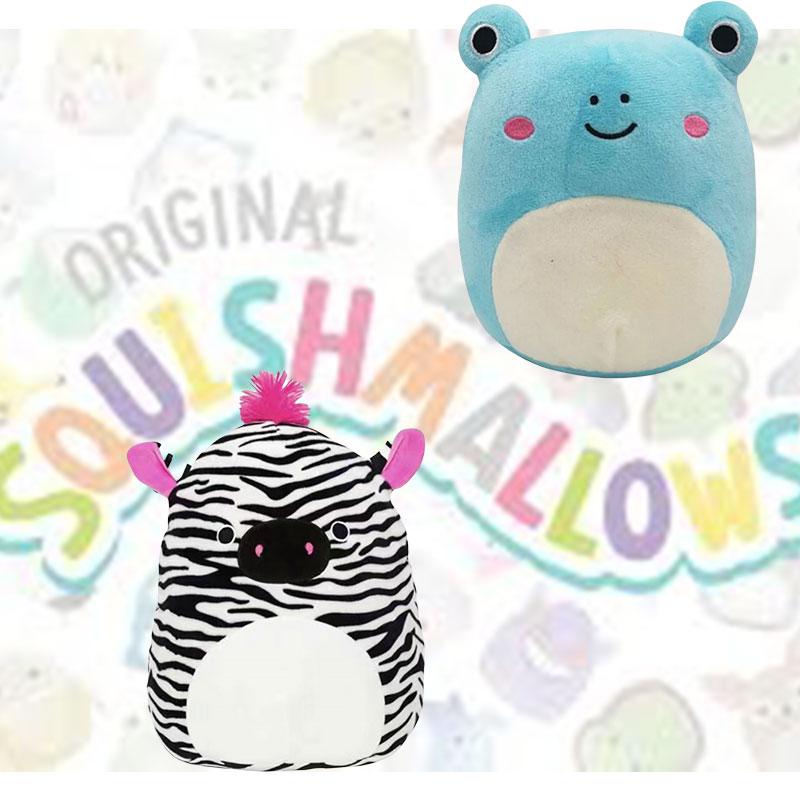 Stuffed Toy Squishmallow Frog Zebra Plush Doll Animal Pillow Gift Home Decor