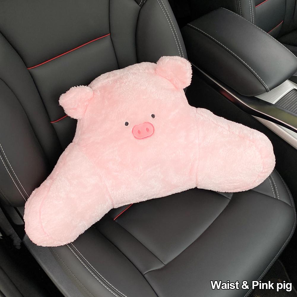 Cute Bear Animal Car Headrest Pillow Lovely Auto Seat Head Support Neck Protector Cushion Plush Automobiles Lumbar Rest Car Kits