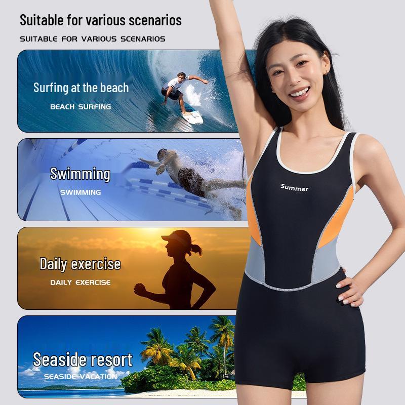 26 New Nylon Quick-Dry Adult Swimsuit: Sporty, Tummy-Control, Slimming Two-Piece Set