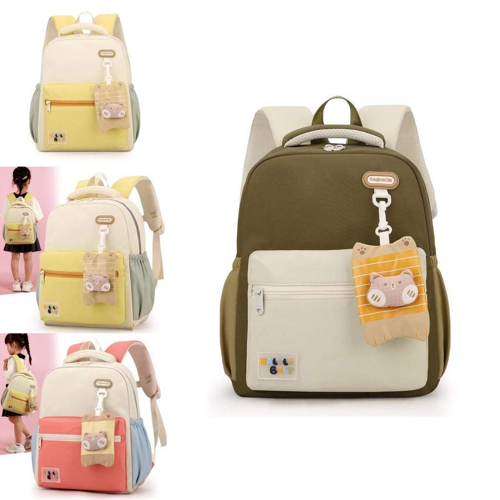 Toddler Childrens Kindergarten Backpack With Stitching Design And Soft Shoulder Straps