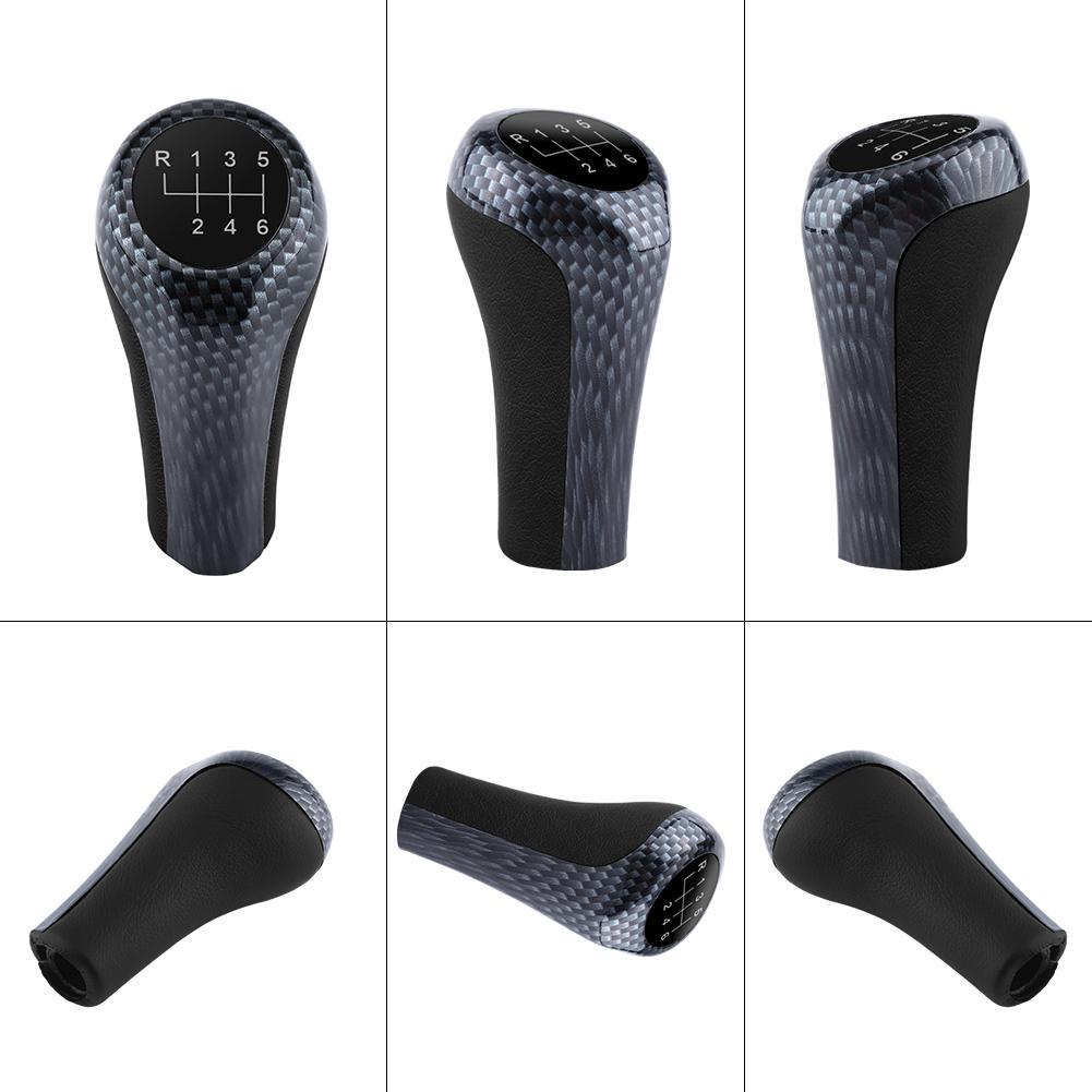 Minyinla 6 Speed Car Gear Shift Knob Stick Head Gaiter Replacement for BWM E90 E91 E92 X1 X3 X5 X6 Carbon Fiber Color Minyinla 6 Speed Car Gear Shift Knob Stick Head Gaiter Replacement for BWM E90 E91 E92 X1 X3 X5 X6 Carbon Fiber Color