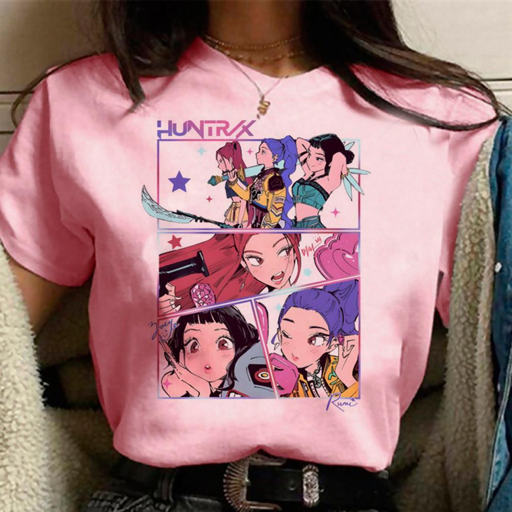 KPop Dämonenjäger Mira T-Shirt Damen Mädchen Mode Dämonenjäger Cosplay Shirt für Fans Geschenk Y2k Oberteile T-Shirt