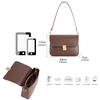 Women's Genuine Leather Small Square Bag 2026 New Fashion Minimalist Solid Color Crossbody Shoulder Purse