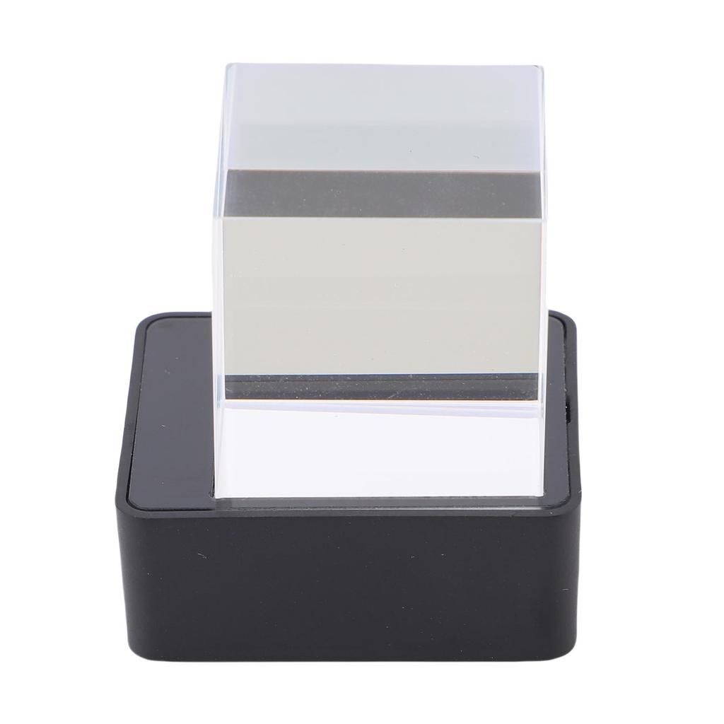 LED Holographic Crystal Cube 3D Photo Display Smart Weather Digital Clock for Desk Car Decoration GIF Animation Photo Album Play