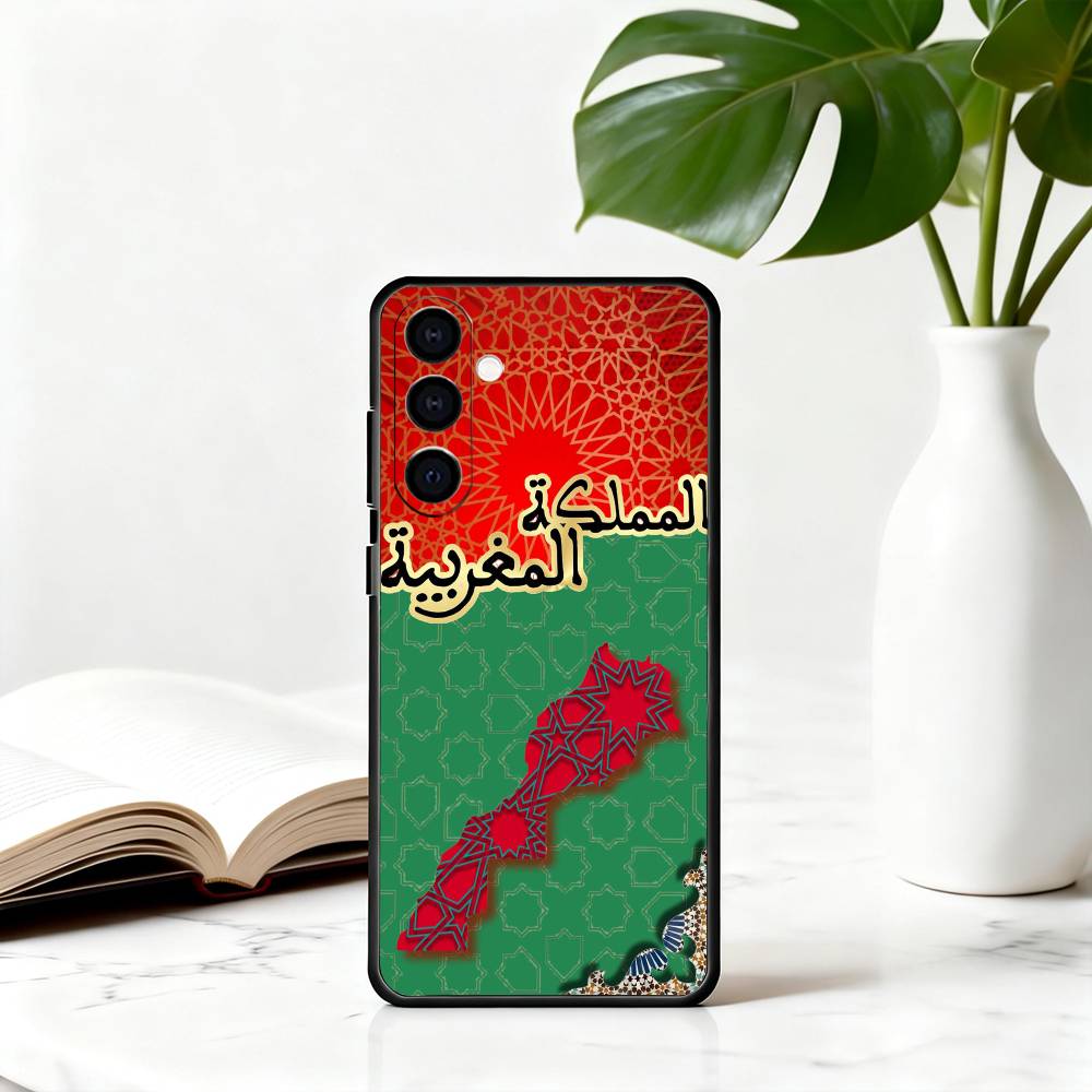 

M-Morocco F-Flag ART Phone Case For Samsung Galaxy A73,A72,A71,A70,A53,A52,A51,Soft Silicone Black Cover Samsung a20s