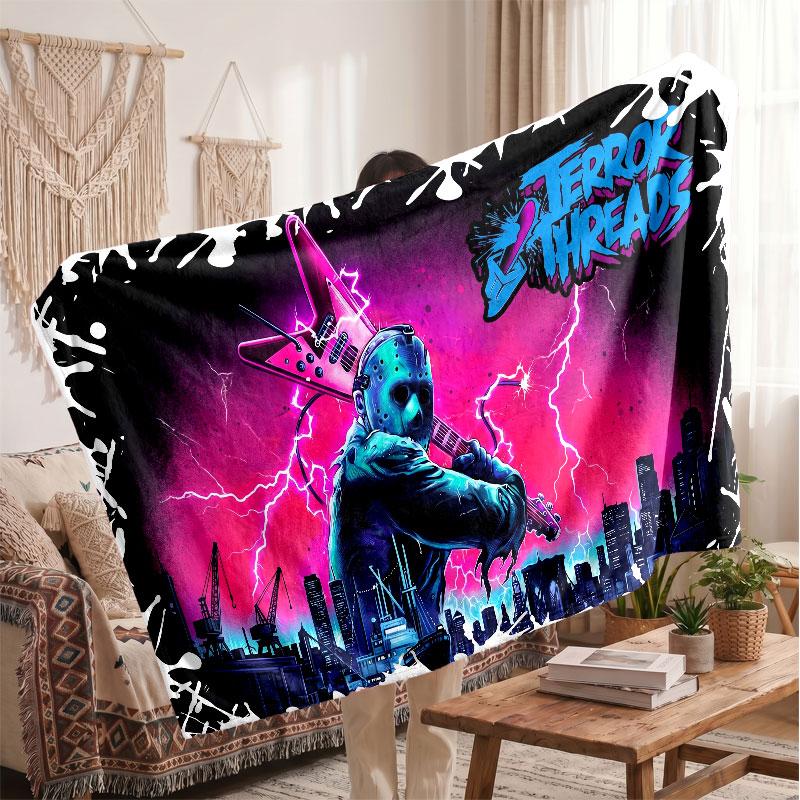 Warm Flannel BlanketFriday the 13th Jason Voorhees Soft Cozy Throw Blanket for Bedroom Couch