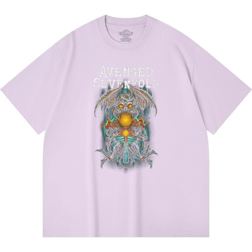 230 Gsm 100% Cotton Heavy Metal T-Shirt  Rock Band Popular Music Print Unisex Heavy Cotton T Shirt