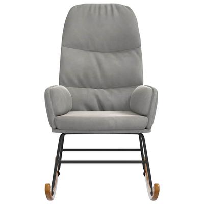 Rocking Chair Light Grey Velvet