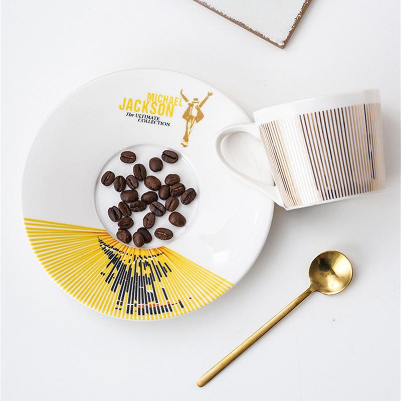 Creative Dynamic Reflection Cup Ceramic Mug Tea Coffee Cup with Saucer Spoon Stranger Things Creative Gifts for Friends Parents