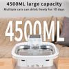 USB Rechargeable Pet Water Fountain 5000mah Battery Large Capacity 4.5L Quiet Operations for Cats Small Dog Watering Use