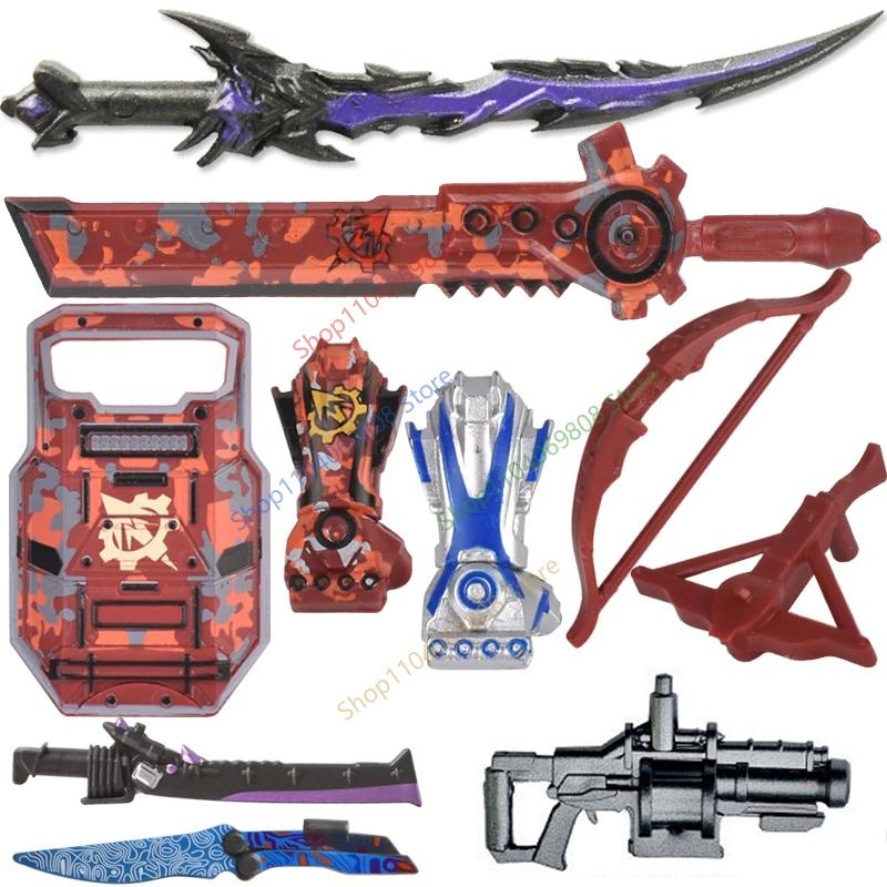 MOC Figure Accessory Building Block Game character Weapons Set Black Eagle Boxing Gloves Armor Shield Dart Machete Brick Toy N22