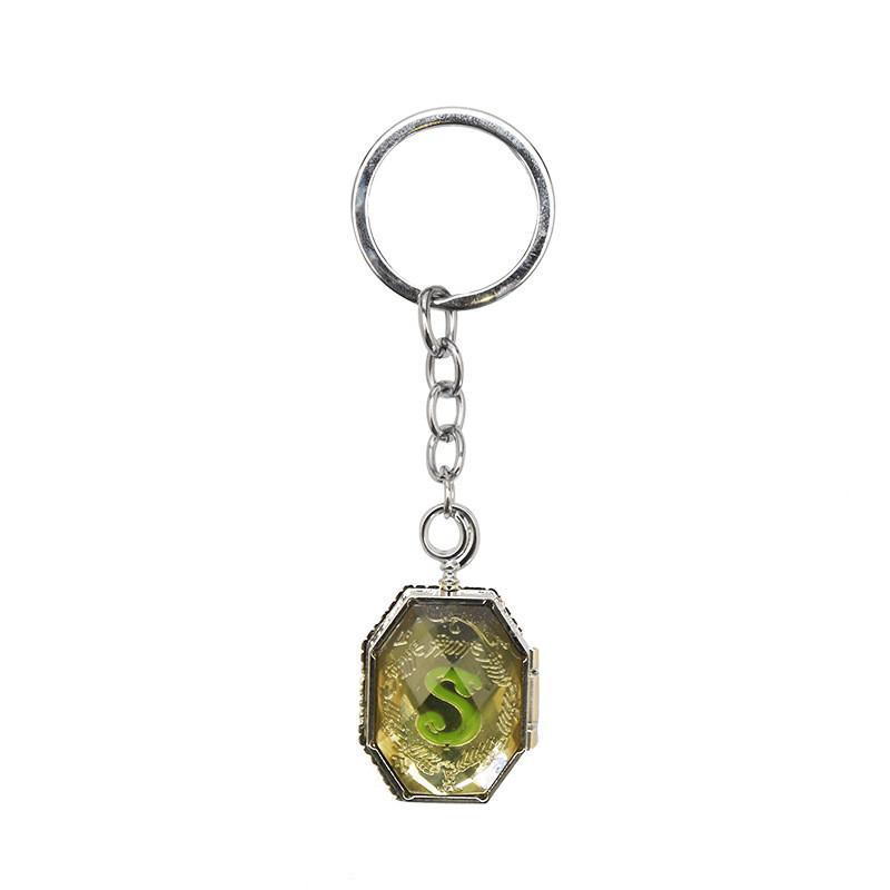 Harry Potter Slytherin Pendant Necklace With Box Keychain For Harry Potter Fans Keychain