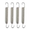 Motorcycle Universal Exhaust Pipe Springs 80mm Stainless Steel Exhaust Pipe Spring Hook Modification Accessories Silver Tone 4pcs