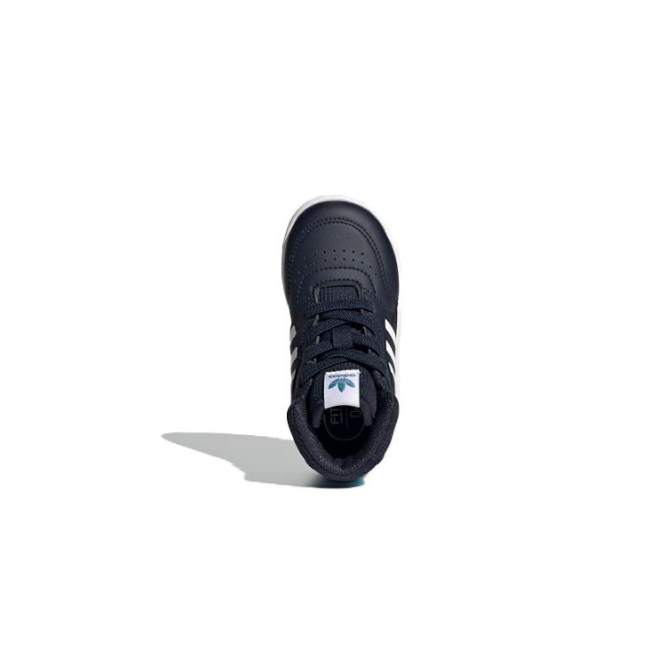 Adidas Originals Slip Resistant High top Toddler Shoes Black Blue White Infant And Toddler FX4898