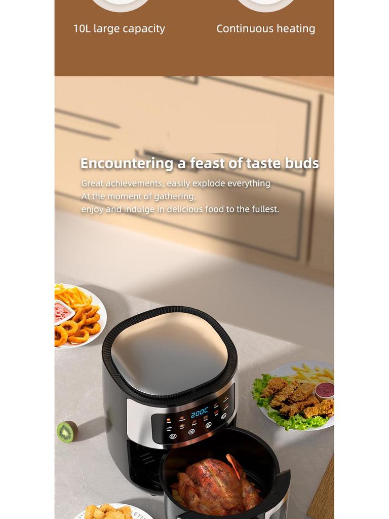 2025 New Model 8L Visual Multi-functional All-in-One Automatic Air Fryer for Home Use
