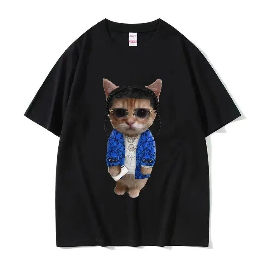 Funny Cute Banana Cat Happy Bananacat Meme Tshirt Unisex Women T-Shirt Cotton Streetwear Short Sleeve T Shirt Tee Clothes