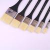 Flat-head Bristle Wood Handle Brush Set for Watercolor and Oil Painting, Handmade with Wall Painting Capability.