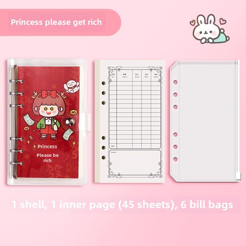 "Large Capacity Cash Deposit Book: Family Finance Management, Loose-Leaf Handbook and Bill Storage Bag"
