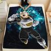 Vegeta Dragon Ball Cartoon Pattern Flannel Blanket, High Quality Comfortable for All Seasons, Home Decor, Warmth and Comfort, Perfect for Gifts.