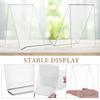STOBOK Acrylic Stands, Display Stands, 6-Piece Tabletop Display Stand, Book Stand, Record Stand, Bookshelf, Clear Acrylic Base, Display Shelf
