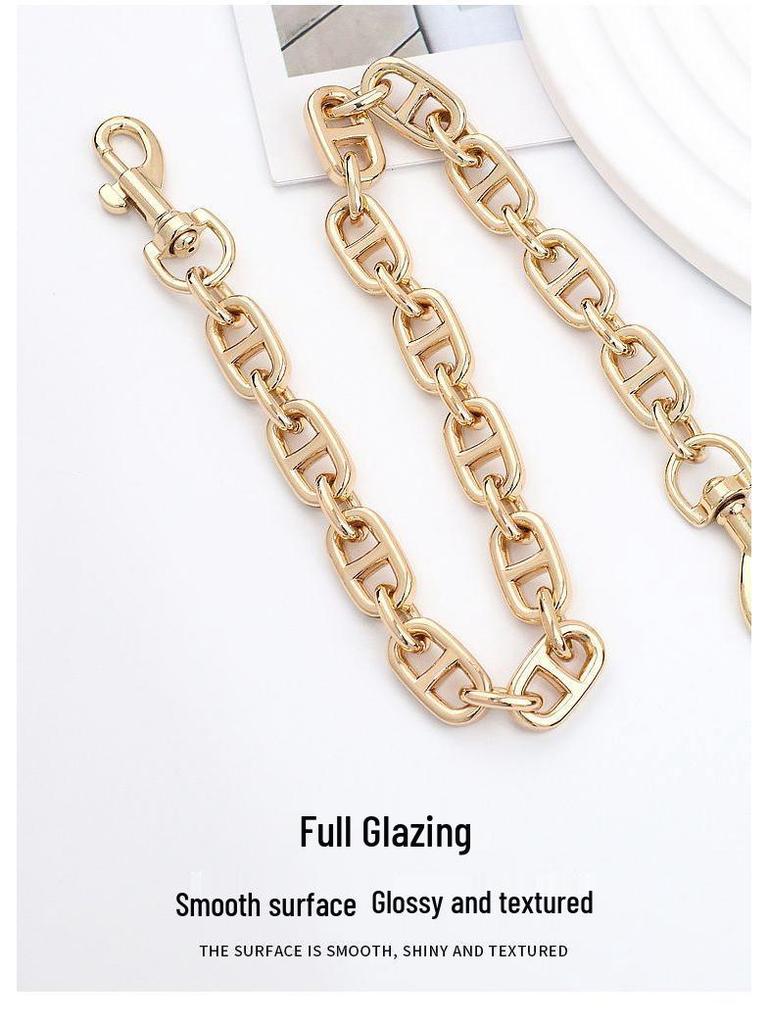 Antique Gold Chain for Thickened Crossbody or Shoulder Strap Replacement