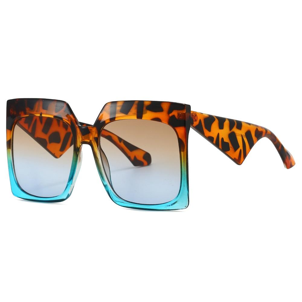 New Square Women Fashion Sunglasses Shades Uv400 Retro Oversized Men Gradient Lens Casual Big Size Sun Glasses