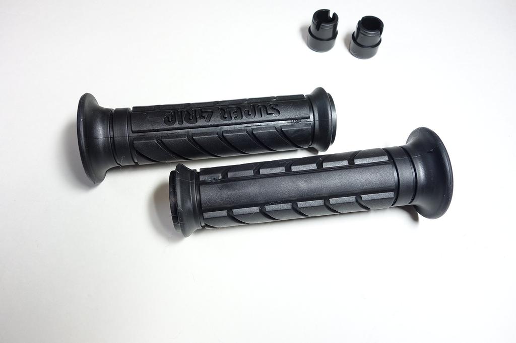 SUPERGRIP SG251 Custom Motorcycle Grip, End: Through, Black, Total Length 5.1 Inches (130 Mm), Bar End Cap Included