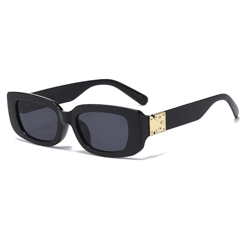 Square sunglasses simple 2026 new sunglasses retro casual high sense thin sunglasses women as shown