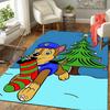 1Pc Christmas Chase Rug Office Carpet Indoor Outdoor Doormat Nonslip Soft And Comfortable Living Room Christmas Halloween Gift D91862