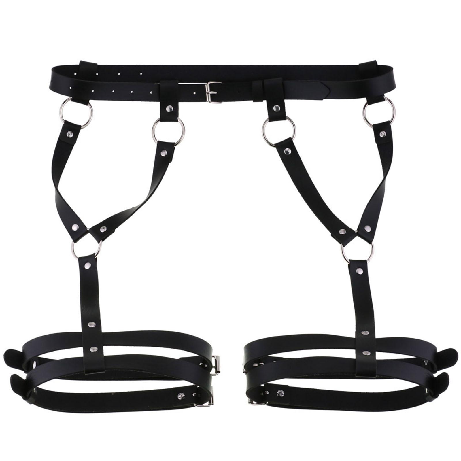 Punk Waist Chain Belt For Women Leather Leg Chain for Body Harness Belt Chain 1