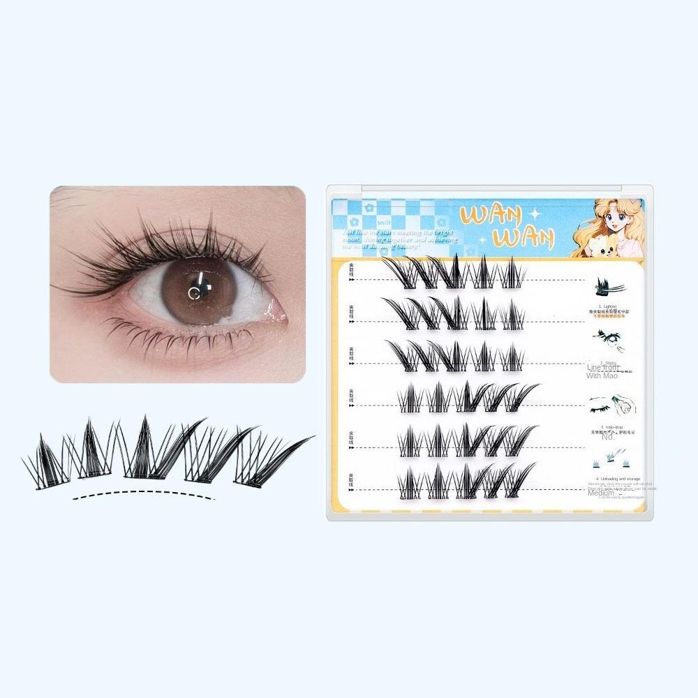Makeup Adhesive False Eyelashes DIY Glue Free Fake Lashes Self-adhesive Lash Clusters  Makeup Tool