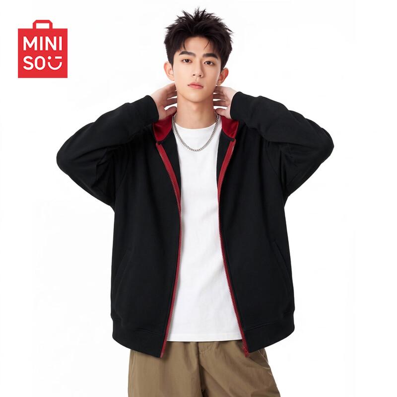 MINISO American Style Heavyweight Zipper Hooded Sweatshirt