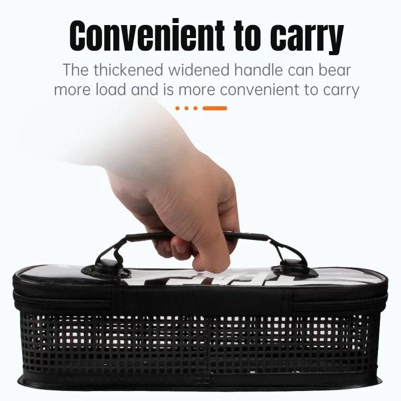 Fishing Lure Bag Jig PVC Carry Bag For Metal Jigging Holder Fishing Tackle Container Spinner Spoon Bait Storage Carrying Case