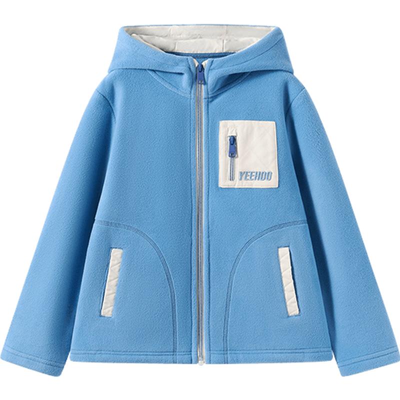 YEEHOO Boy s Fleece Hooded Cardigan Jacket 165