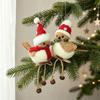 Nordic Christmas Bird Ornaments with Bells for Tree Decorations and Gifts