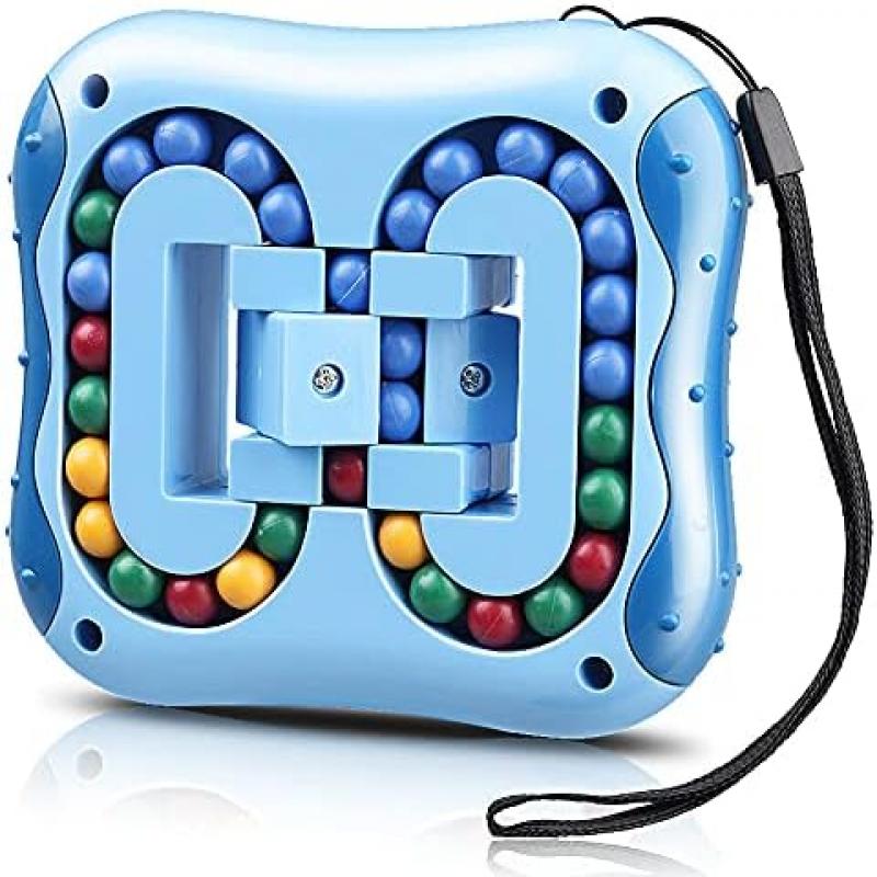 Magic Beans Rotating Finger Cube IQ Puzzle Game, Fidget Toy for Stress Relief, Brain Teaser Logic Thinking Magic Cube for Adults Kids