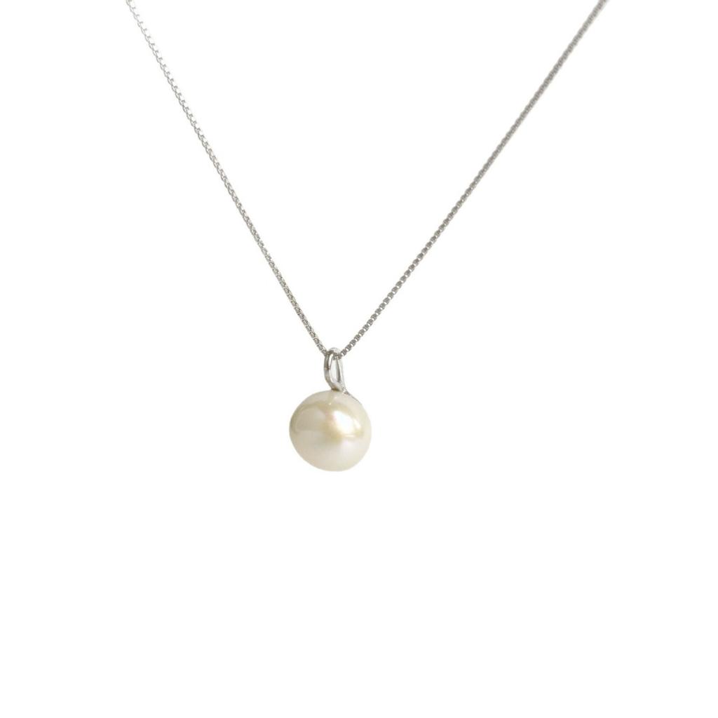 S999 Sterling Silver Pearl Necklace Women's Natural Freshwater Pearl Clavicle Chain