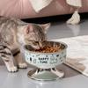 Stainless Steel Pet High Foot Bowl Cartoon Pet Food Bowl Cute Elevated Cat Bowl  Pet Accessories