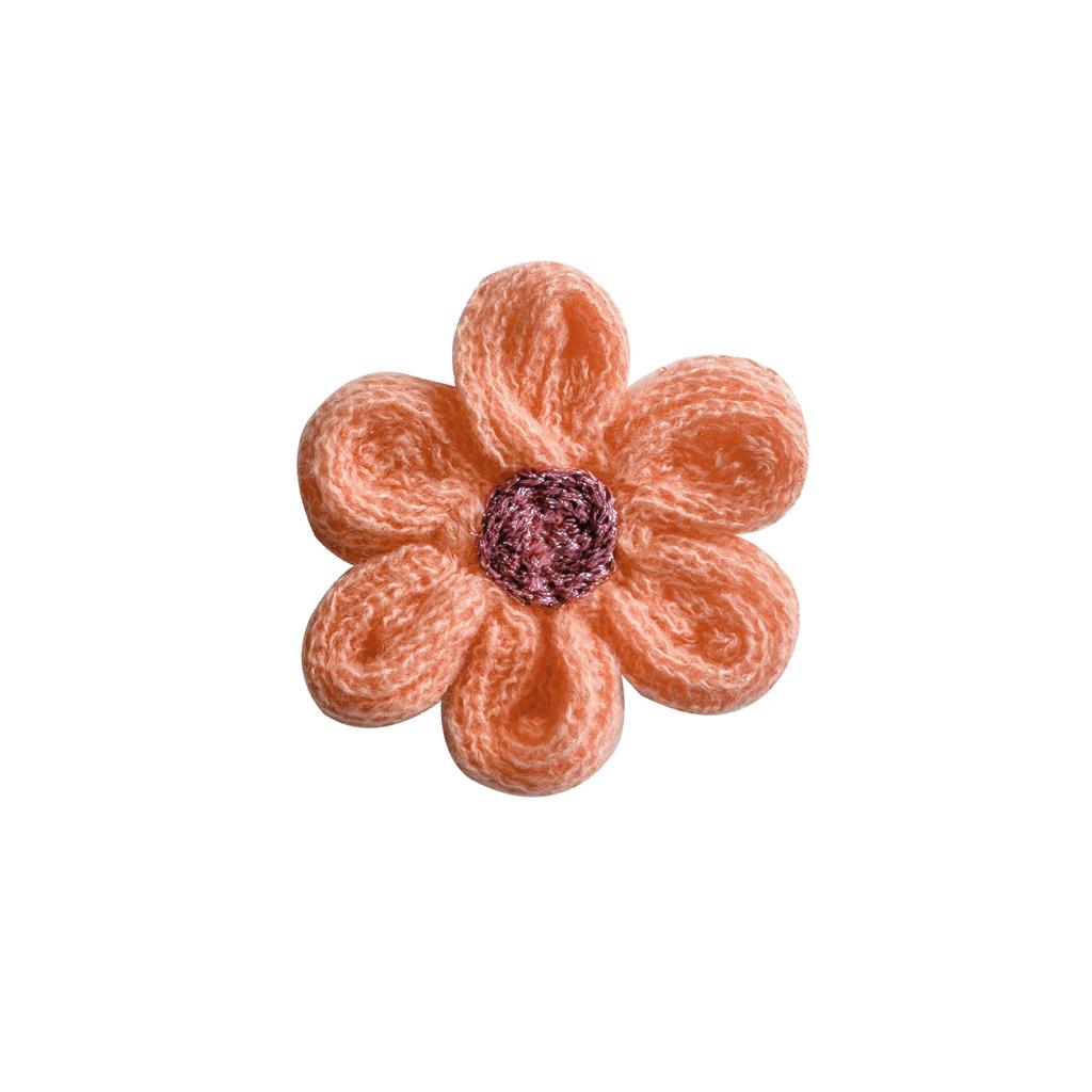 Cute Wool Knitted Flower Jewelry Handmade Diy Six-Petal Flower Accessories Hair Accessories Corsage Clothing Accessories