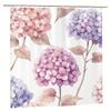1Pc Pastel Hydrangea Shower Curtain - Seamless Design, 71X71 Inch, Polyester, 12 Hooks, Hand Wash, Summer Bathroom Decor