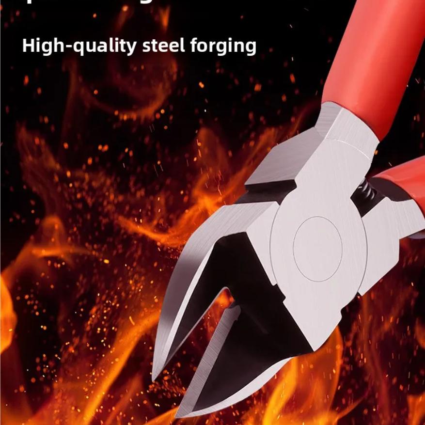 Sharp Diagonal Nozzle Pliers Electronic Cutting Tool for Plastic Gate Metal Wire Cable Precision Flush Cutter for DIY Repair