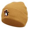 Penguin knitted hat, bean hat, outdoor winter hat embroidered ski hat