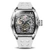 BONEST GATTI German Craftsmanship Men's Watch | Luxury Tonneau Stainless Steel Skeleton Automatic Mechanical Movement Wristwatch