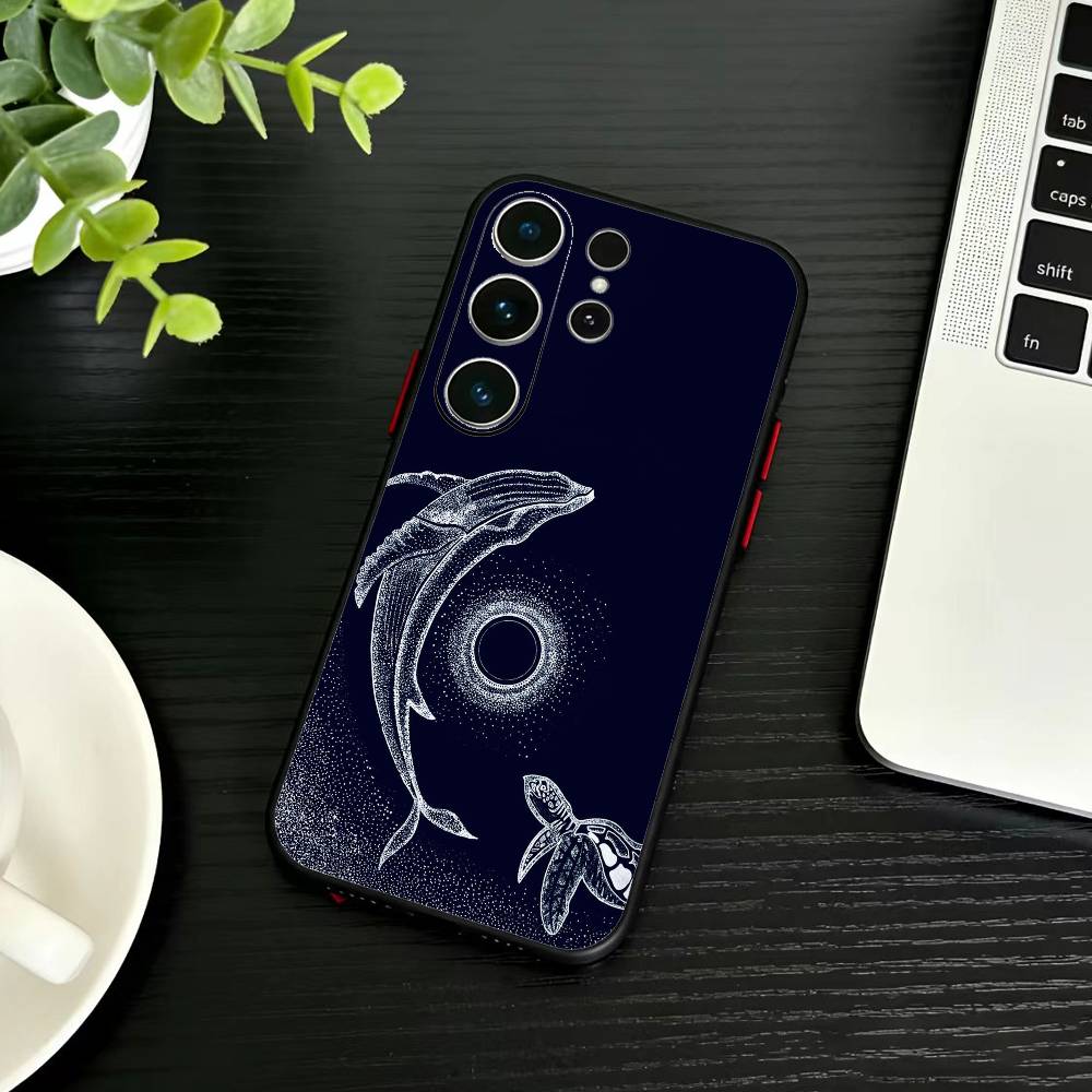 Whale Fall Phone Case For Samsung S26,S25,S24,S23,S22,S21,S20,Plus,Fe,Lite,Others Black Cover