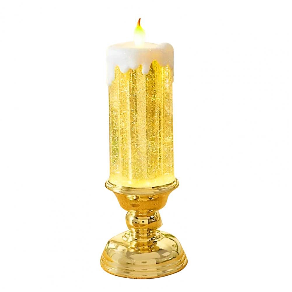 

1 Set Candle Light Eye-catching ABS Create Atmosphere Birthday Decoration Candle Light Decorative Light for Party золотистий