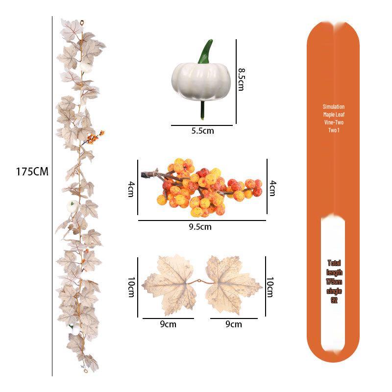 Autumn Maple Leaf Vine for Thanksgiving, Halloween & Christmas Decor